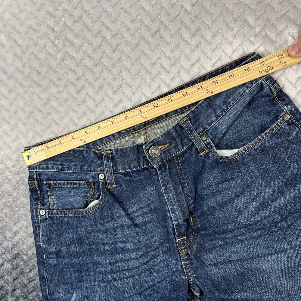 American Eagle Jeans Mens Actual W34 L33" Dark Wash Original Straight Leg - Picture 10 of 13